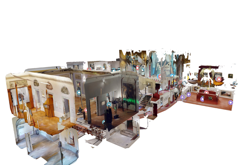 Vista en 3D del Taetre-Museu Dalí de Figueres.