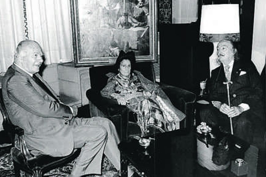 Tarradellas va rebre Gala i Dalí al Palau de la Generalitat el 1979.Carlos Pérez de Rozas / La Vanguardia