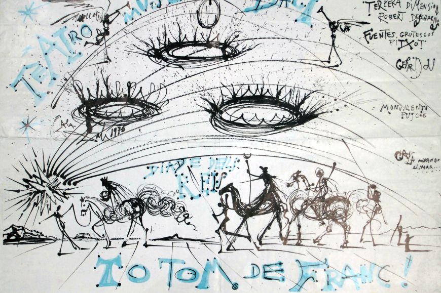 Pòster donat per Diego Sánchez, membre del primer equip de treballadors del Teatre-Museu Dalí (1975) | © Salvador Dalí, Fundació Gala-Salvador Dalí/VEGAP, Figueres, 2023 Pòster donat per Diego Sánchez, membre del primer equip de treballadors del Teatre-Museu Dalí (1975) | © Salvador Dalí, Fundació Gala-Salvador Dalí/VEGAP, Figueres, 2023