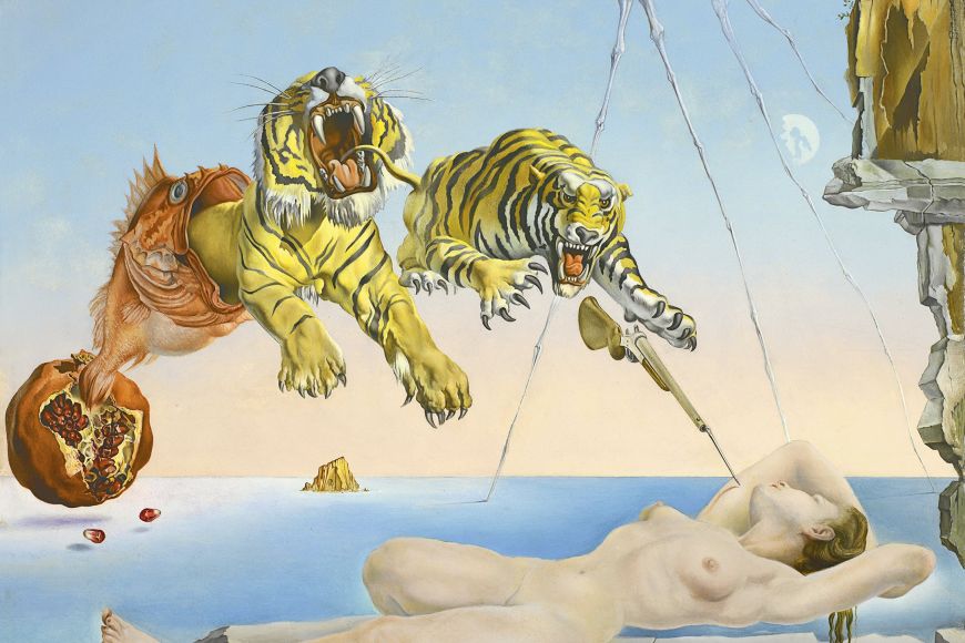 Dalí és va inspirar en el Circ Ringlind per «Un segon abans de despertar d'un somni provocat pel vol d'una abella al voltant d'una magrana», 1944 | © Museo Nacional Thyssen-Bornemisza, Madrid Dalí és va inspirar en el Circ Ringlind per «Un segon abans de despertar d'un somni provocat pel vol d'una abella al voltant d'una magrana», 1944 | © Museo Nacional Thyssen-Bornemisza, Madrid