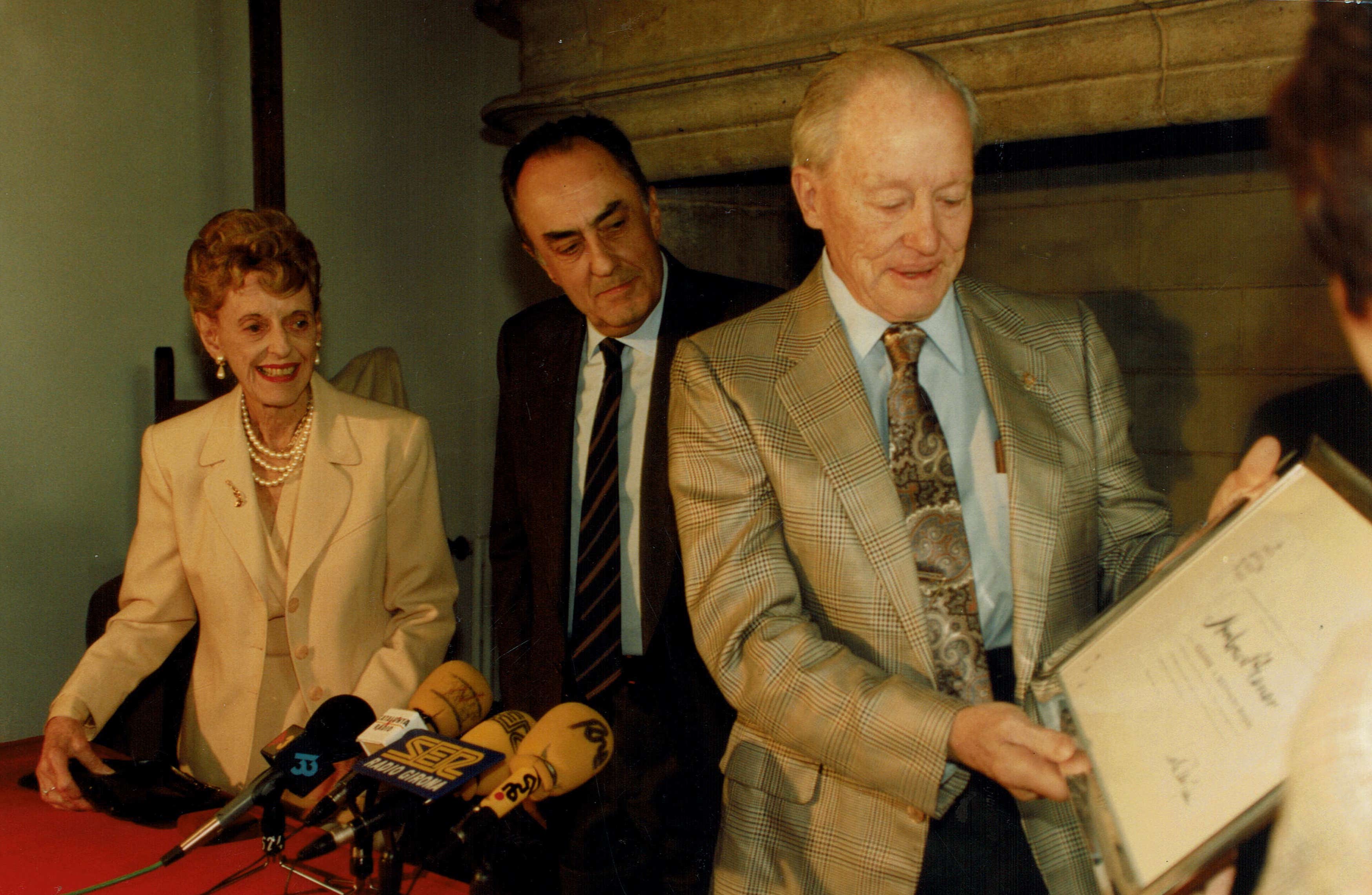 Reynolds i Eleanor Morse, impulsors del Dalí Museum de St Petersburg varen ser els primers socis d'honor de l'entitat, 1993 | © Arxius Amics dels Museus Dalí