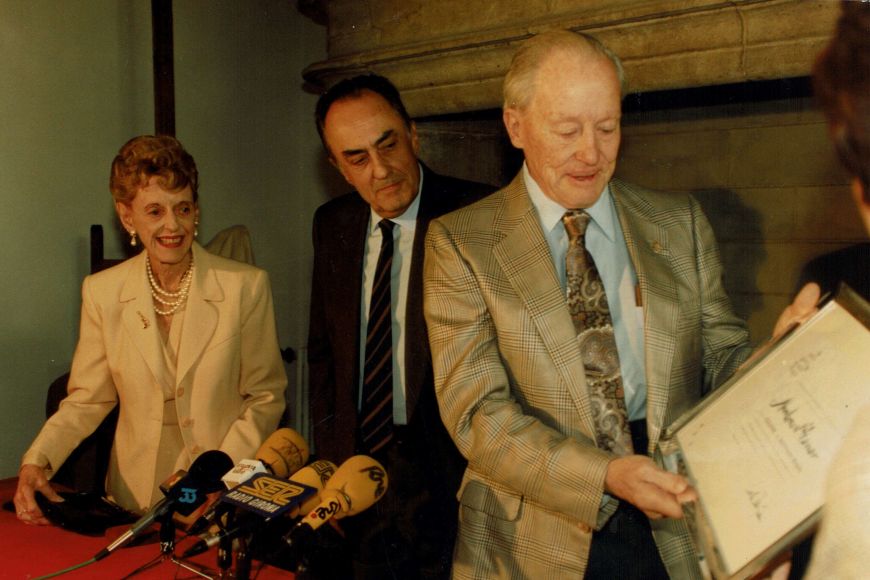 Reynolds i Eleanor Morse, impulsors del Dalí Museum de St Petersburg varen ser els primers socis d'honor de l'entitat, 1993 | © Arxius Amics dels Museus Dalí