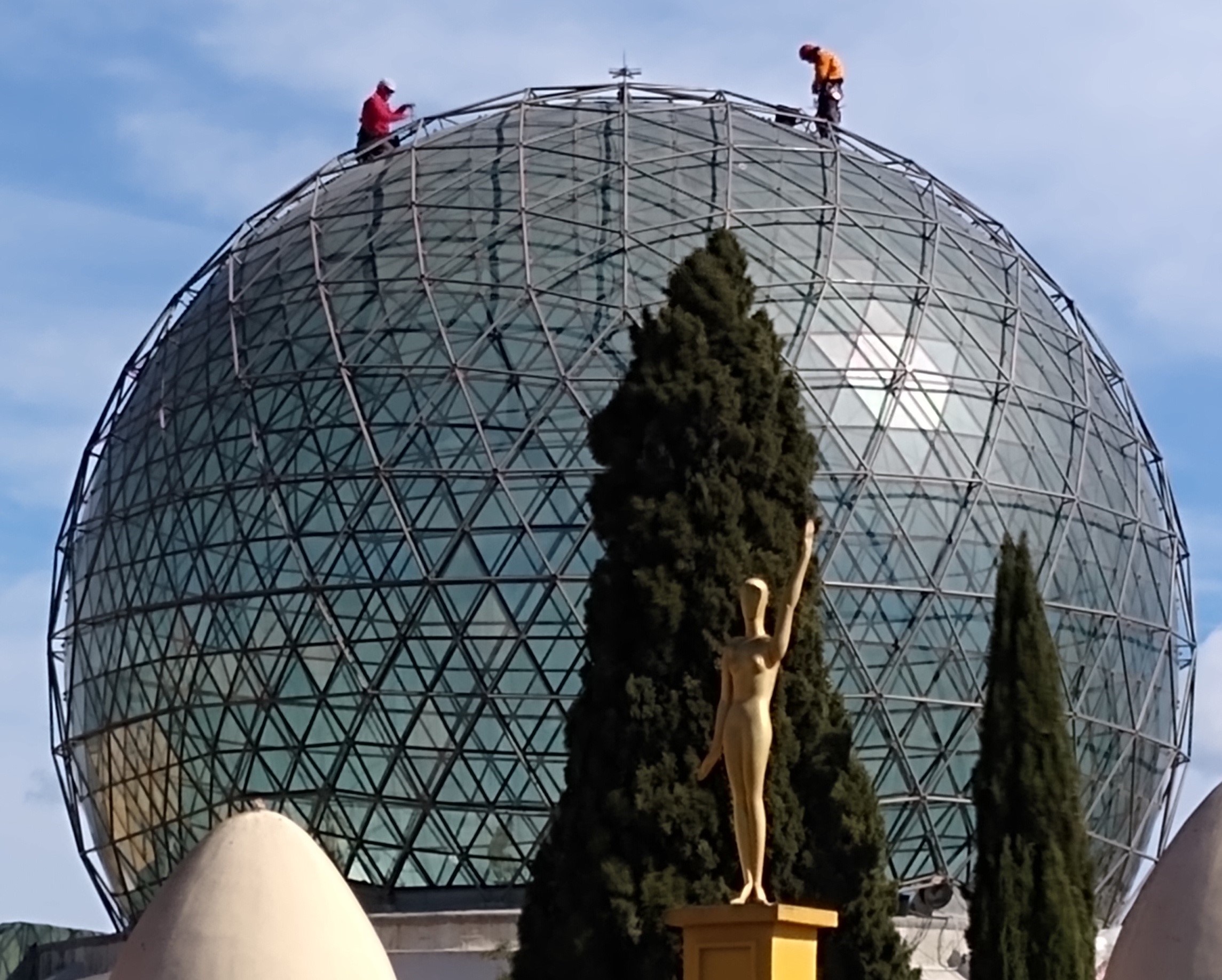 Obres de manteniment a la cúpula del Teatre - Museu, 2021