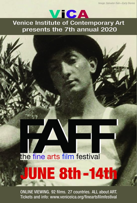 Cartell del Festival FAFF (The Fine Arts Festival),organitzat per VICA (Venice Institute of Contemporary Art)
