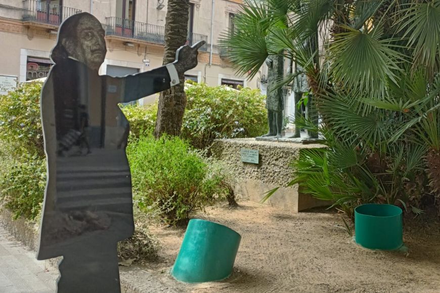 Una de tres les estàtues fixes d’acer de Dalí | © Ajuntament de Figueres Una de tres les estàtues fixes d’acer de Dalí | © Ajuntament de Figueres
