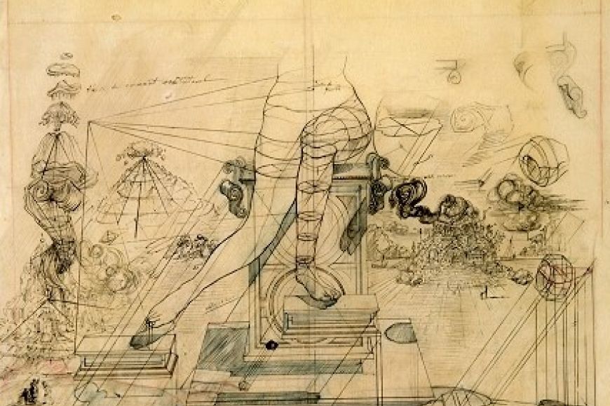 Estudi per a Leda Atòmica, 1947 Llapis i tinta xinesa sobre paper vegetal | © Salvador Dalí, Fundació Gala-Salvador Dalí/VEGAP, Figueres, 2023. Estudi per a Leda Atòmica, 1947 Llapis i tinta xinesa sobre paper vegetal | © Salvador Dalí, Fundació Gala-Salvador Dalí/VEGAP, Figueres, 2023.