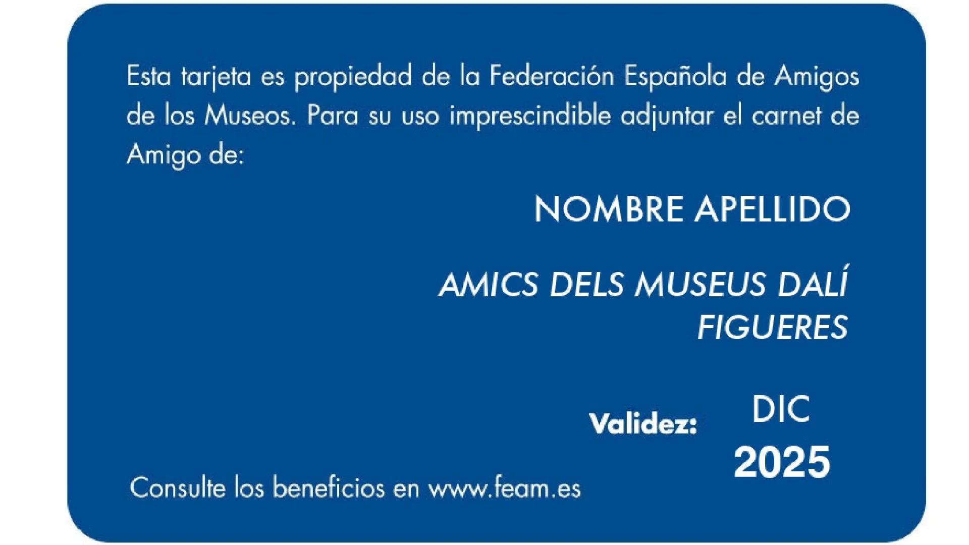 La FEAM ofereix a través una targeta digital disponible al telèfon mòbil o mitjançant correu electrònic | © FEAM