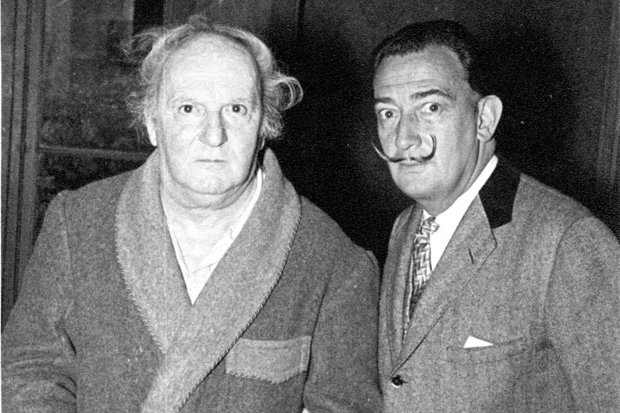 Francesc Pujols i Salvador Dalí fotografiats a Martorell