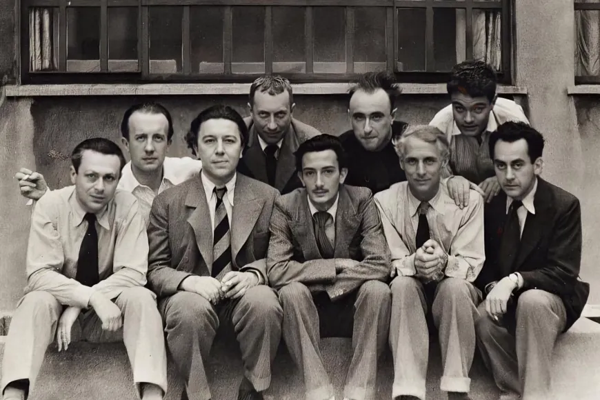 El Grup Surrealista, 1930 (D'esquerra a dreta): Tristan Tzara, Paul Eluard, André Breton, Jean Arp, Salvador Dalí, Yves Tanguy, Max Ernst, René Crevel i Man Ray | © Anna Riwkin-Brick El Grup Surrealista, 1930 (D'esquerra a dreta): Tristan Tzara, Paul Eluard, André Breton, Jean Arp, Salvador Dalí, Yves Tanguy, Max Ernst, René Crevel i Man Ray | © Anna Riwkin-Brick