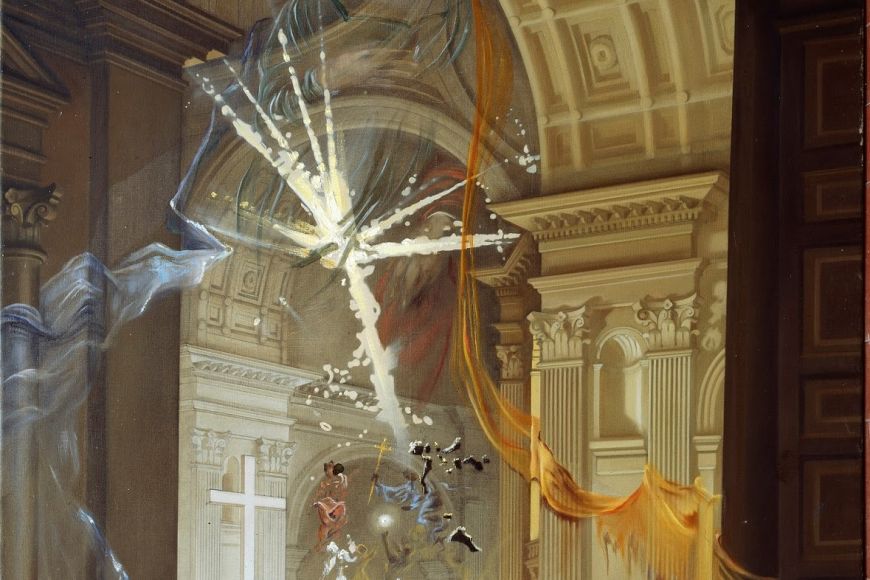 Sense títol. La basílica de Sant Pere. Explosió de fe mística en el centre d'una catedral.© Salvador Dalí, Fundació Gala-Salvador Dalí, Figueres, VEGAP, 2019 Sense títol. La basílica de Sant Pere. Explosió de fe mística en el centre d'una catedral.© Salvador Dalí, Fundació Gala-Salvador Dalí, Figueres, VEGAP, 2019
