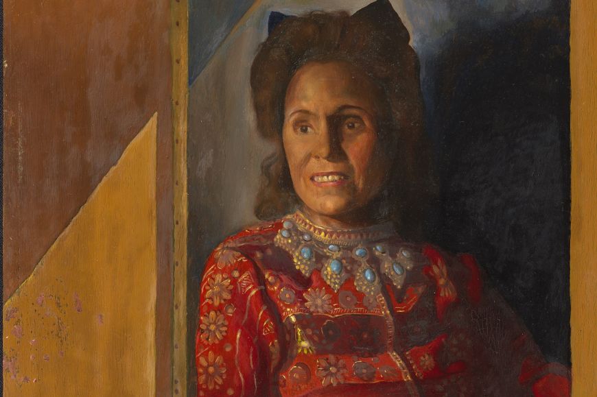 Retrat de Gala, c. 1976. Oli sobre coure | © Salvador Dalí, Fundació Gala-Salvador Dalí/VEGAP, Figueres, 2022 Retrat de Gala, c. 1976. Oli sobre coure | © Salvador Dalí, Fundació Gala-Salvador Dalí/VEGAP, Figueres, 2022