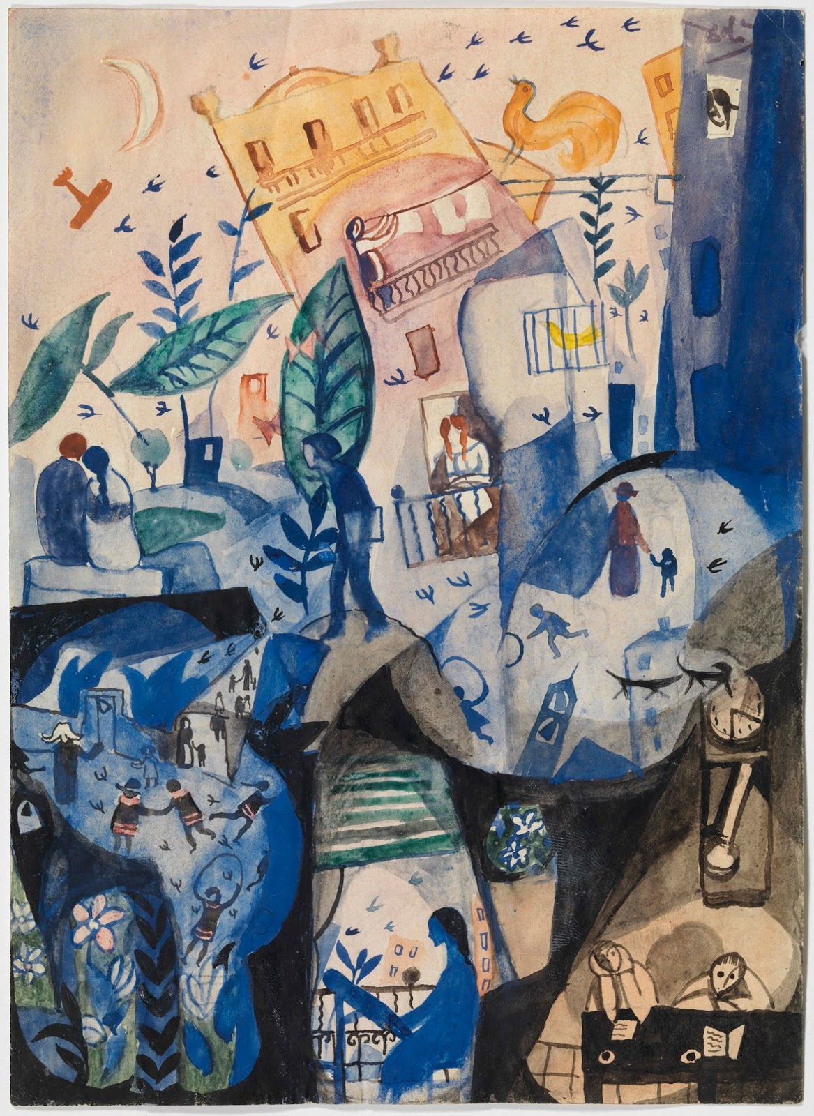 Els primers dies de primavera, c. 1922-23 Aquarel·la i aiguada de tinta /paper20,8 x 14,9 cm © Salvador Dalí. Fundació Gala-Salvador Dalí / VEGAP, Figueres, 2016