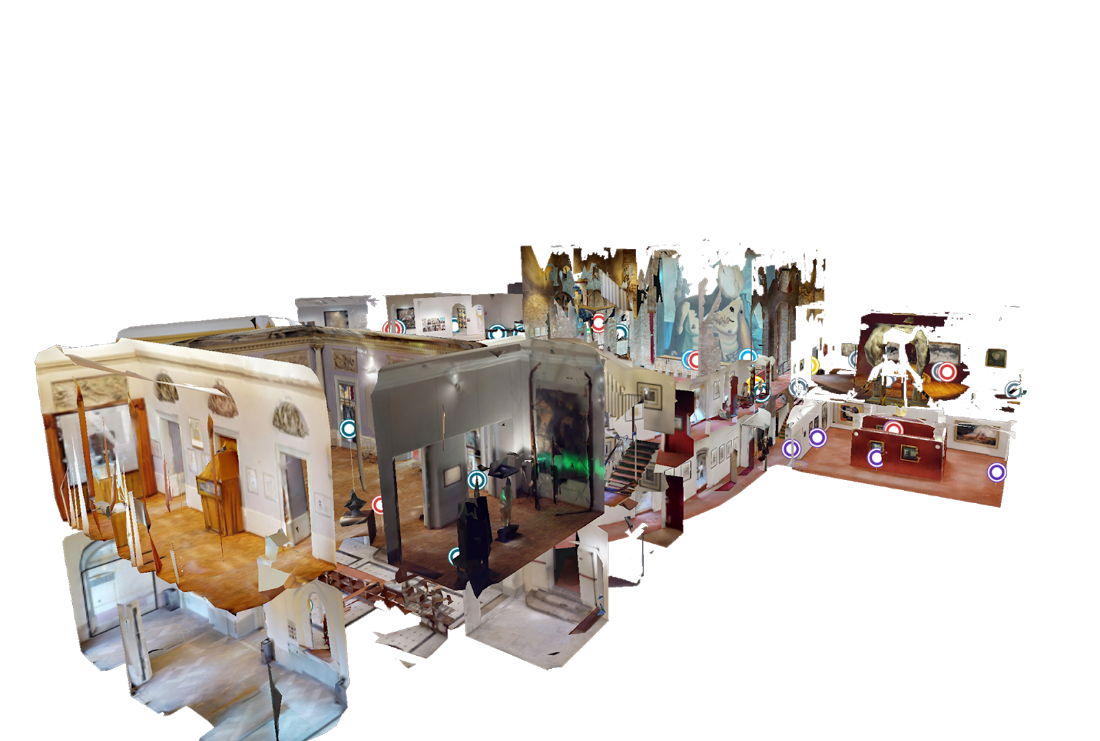 Vista en 3D del Taetre-Museu Dalí de Figueres.