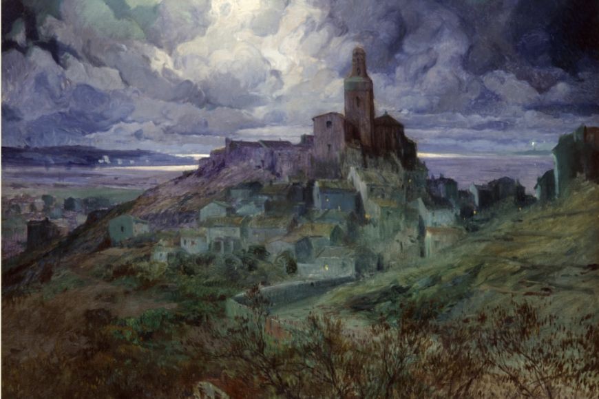 Cadaqués de nit. Cap a 1911. Oli sobre tela. 130 x 150 cm. Museu del Modernisme de Barcelona | © Eliseu Meifrèn Cadaqués de nit. Cap a 1911. Oli sobre tela. 130 x 150 cm. Museu del Modernisme de Barcelona | © Eliseu Meifrèn