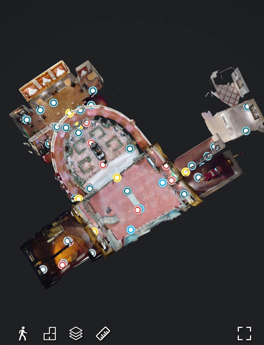 Visió zenital de la planta del Teatre-Museu.