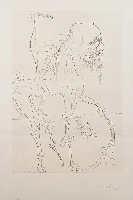 Primer Estudi Fisiognòmic del meu imminent quadre intitulat La Quimera d'Horaci | © Salvador Dalí, Fundació Gala-Salvador Dalí, Figueres, 2025. Copia exposada a la Fundació Francesc Pujols Primer Estudi Fisiognòmic del meu imminent quadre intitulat La Quimera d'Horaci | © Salvador Dalí, Fundació Gala-Salvador Dalí, Figueres, 2025. Copia exposada a la Fundació Francesc Pujols