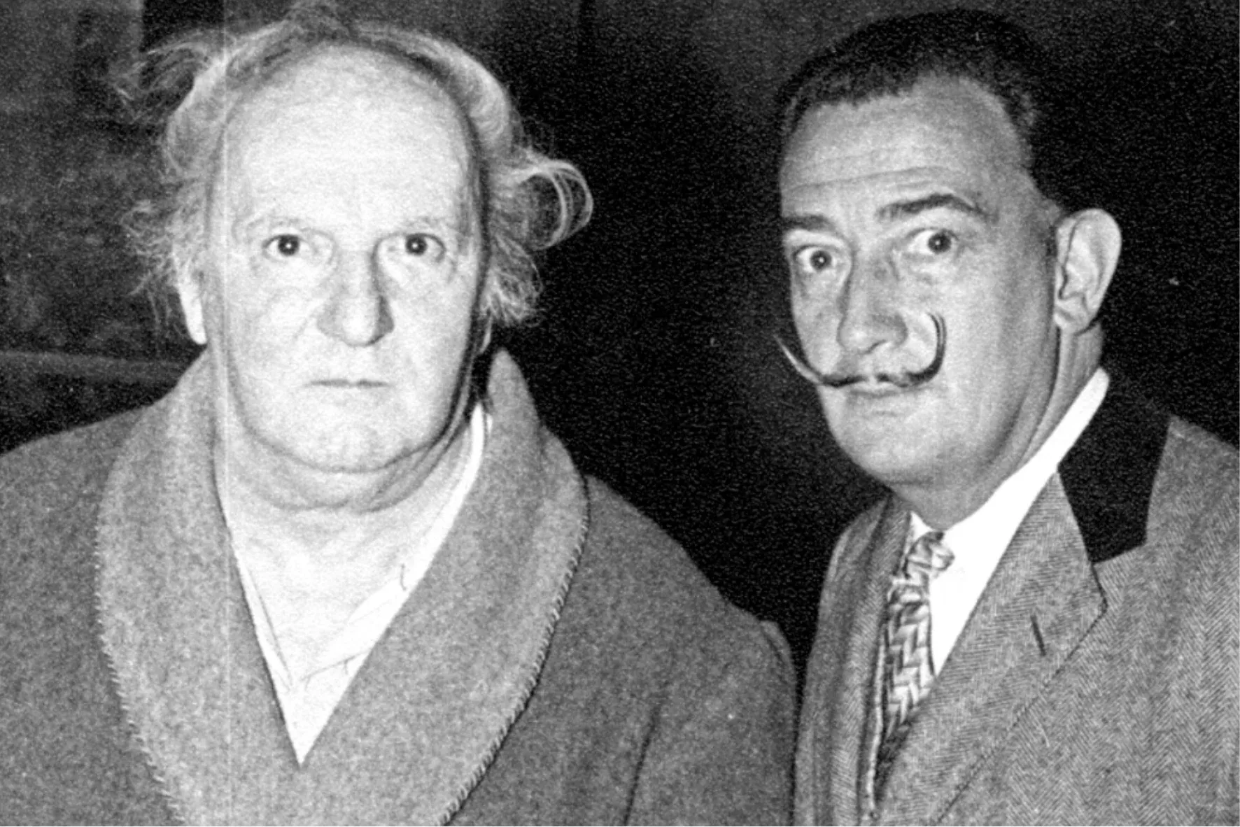 Salvador Dalí i Francesc Pujols a la Torre de les Hores, 1955 | © Fotografia Pota, Martorell. Fons Fundació Francesc Pujols
