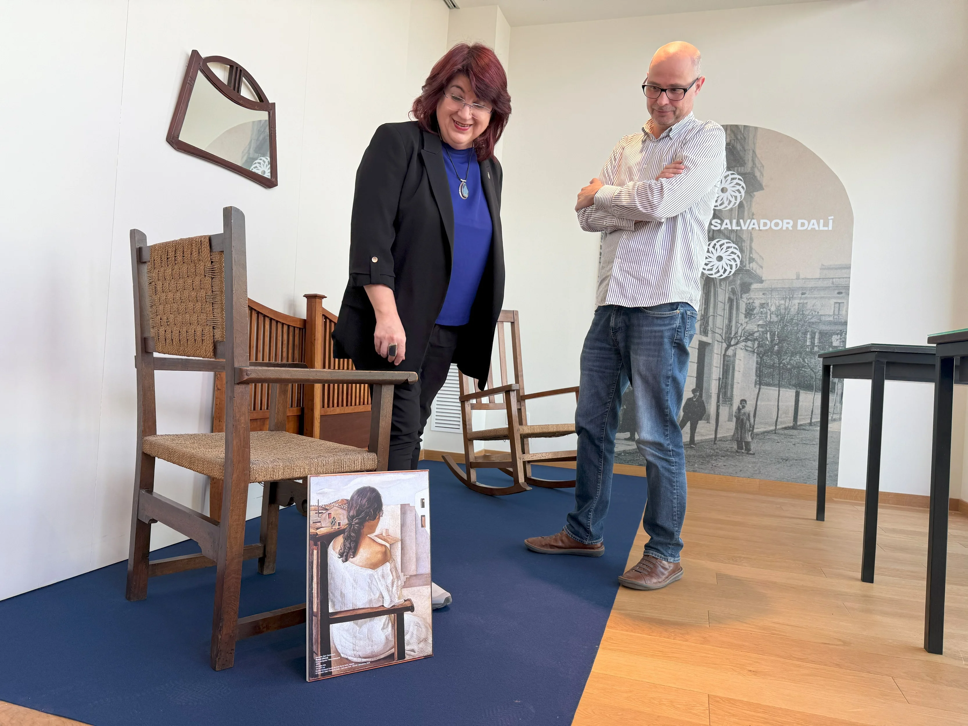La regidora Mariona Seguranyes i Eduard Bech, director del Museu de l'Empordà | © Ajuntament de Figueres